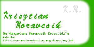 krisztian moravcsik business card